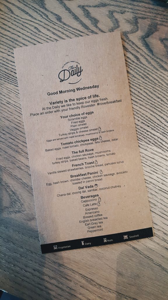 Rove Dubai | Menu
